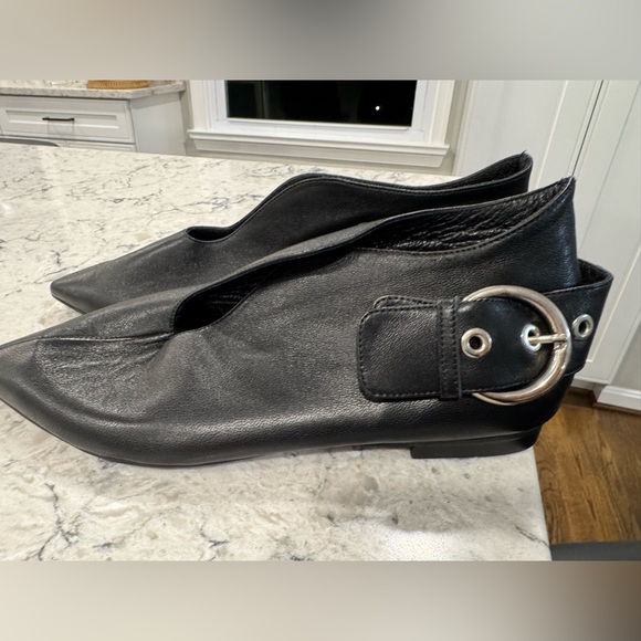 Womens Celine Ankle Strap Leather Pointy Toe Loafers Ballet Flats Shoes Size 8 - Picture 5 of 13